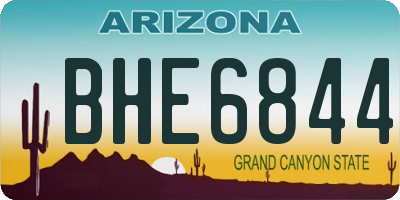 AZ license plate BHE6844