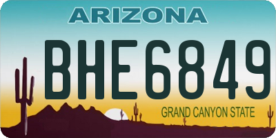 AZ license plate BHE6849