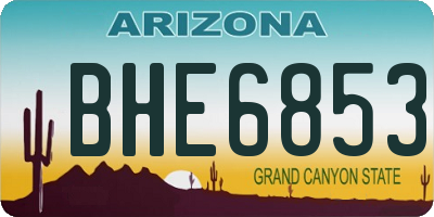 AZ license plate BHE6853