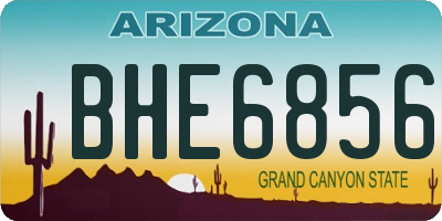 AZ license plate BHE6856