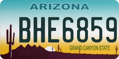 AZ license plate BHE6859