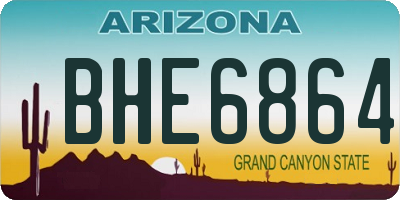 AZ license plate BHE6864