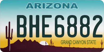 AZ license plate BHE6882
