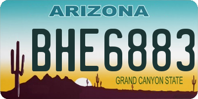 AZ license plate BHE6883