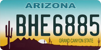 AZ license plate BHE6885