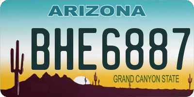 AZ license plate BHE6887