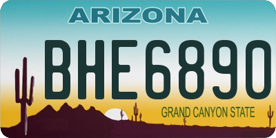 AZ license plate BHE6890