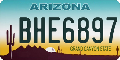 AZ license plate BHE6897