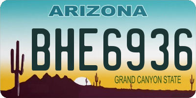 AZ license plate BHE6936