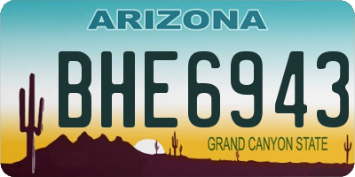 AZ license plate BHE6943