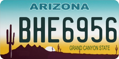 AZ license plate BHE6956