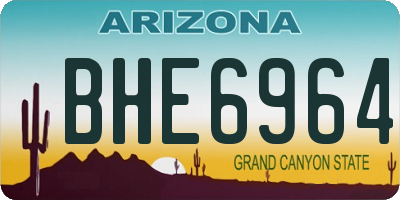 AZ license plate BHE6964