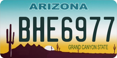 AZ license plate BHE6977