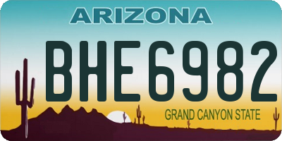 AZ license plate BHE6982