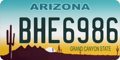 AZ license plate BHE6986