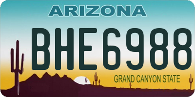 AZ license plate BHE6988