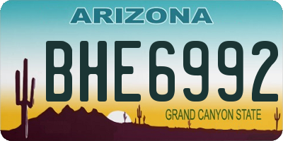 AZ license plate BHE6992