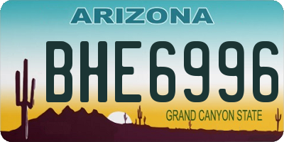 AZ license plate BHE6996