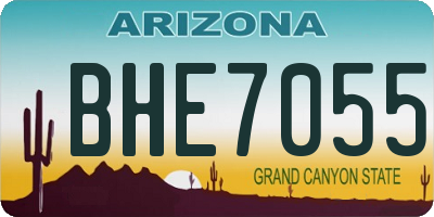 AZ license plate BHE7055
