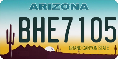 AZ license plate BHE7105