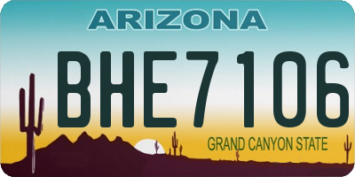 AZ license plate BHE7106
