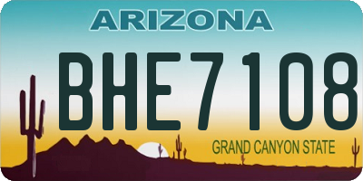 AZ license plate BHE7108