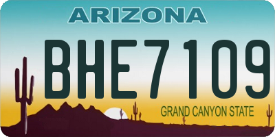 AZ license plate BHE7109