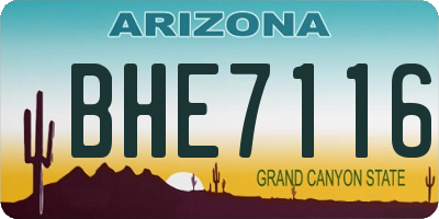AZ license plate BHE7116