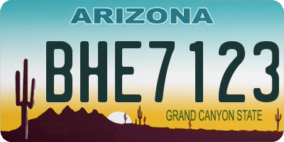 AZ license plate BHE7123