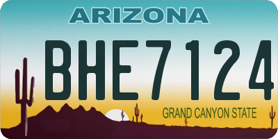 AZ license plate BHE7124