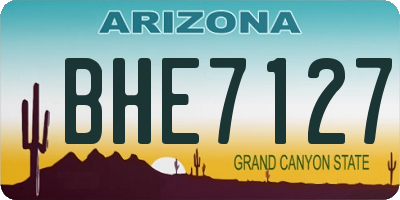 AZ license plate BHE7127