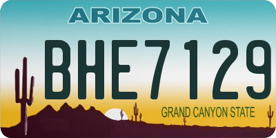 AZ license plate BHE7129