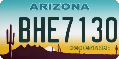 AZ license plate BHE7130