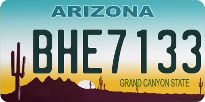AZ license plate BHE7133
