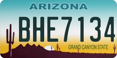 AZ license plate BHE7134