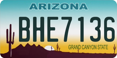 AZ license plate BHE7136