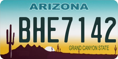 AZ license plate BHE7142