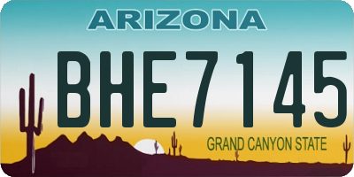 AZ license plate BHE7145