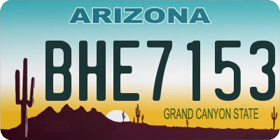 AZ license plate BHE7153