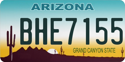 AZ license plate BHE7155