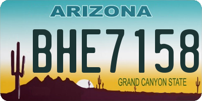 AZ license plate BHE7158