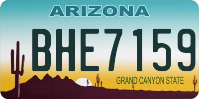 AZ license plate BHE7159