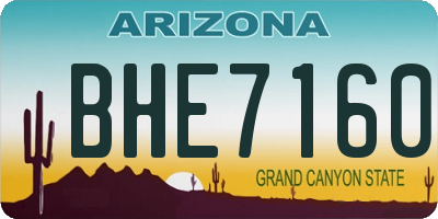 AZ license plate BHE7160
