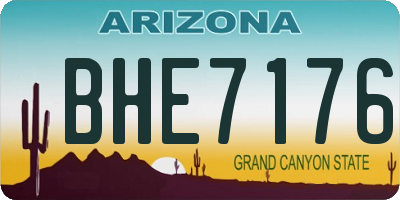 AZ license plate BHE7176