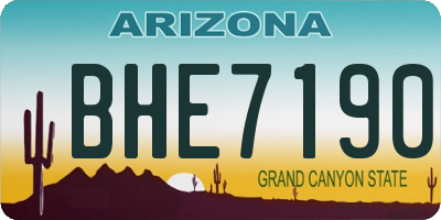 AZ license plate BHE7190