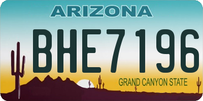 AZ license plate BHE7196