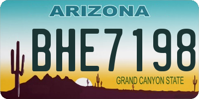 AZ license plate BHE7198