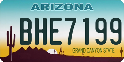 AZ license plate BHE7199