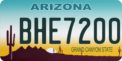 AZ license plate BHE7200