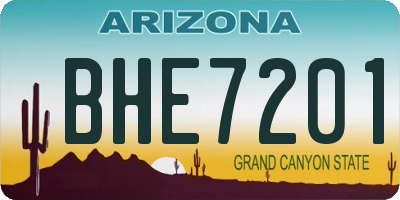 AZ license plate BHE7201